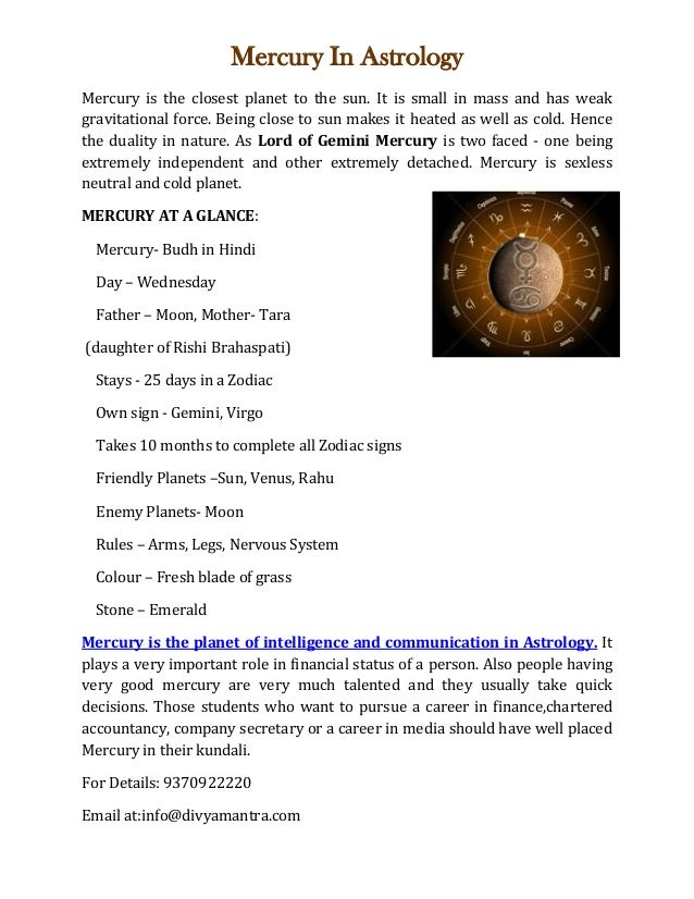 mercury and intelligence astrology